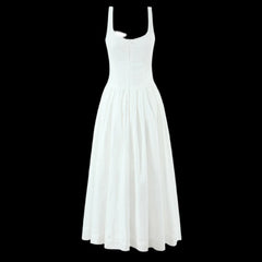 White dress on a black background