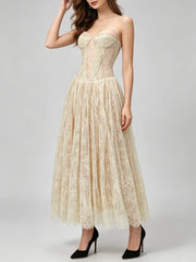 Lace A-Line Midi Dress