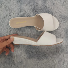 Wedge Heel Open Toe Mules