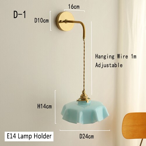 Glass E14 Wall Light Sconce Decoration Lamp