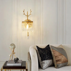 Deer Elk Head Wall Lamp Copper led Lighting