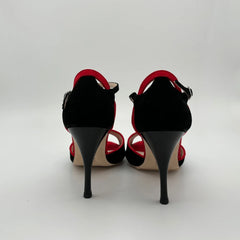 Black Red Suede High Heel