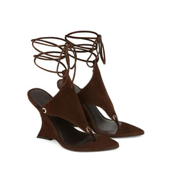 Thong Wedge Lace Up Sandal