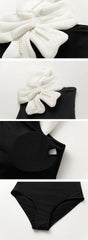 3D Butterfly One-Shoulder Swimsuit and Maxi Skirt Set