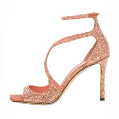 Rhinestone Ankle Strap Stilettos