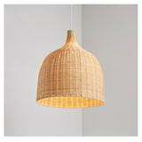 Rattan Bamboo Lantern Hand-Woven Lampshade E27 Light Fixtures