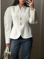 Tailored Puff Sleeve Blazer