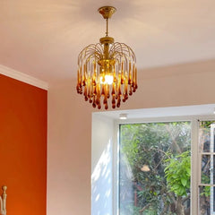 Light Luxury Crystal Chandelier Living Room Light Villa Creative Atmosphere All Copper Retro Color Fashion Restaurant Lighting Golden Atelier 4