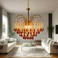 French Branch Colorful Crystal Chandeliers for Living Room