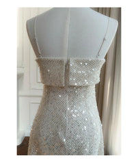 Sequin Spaghetti Strap Midi Dress