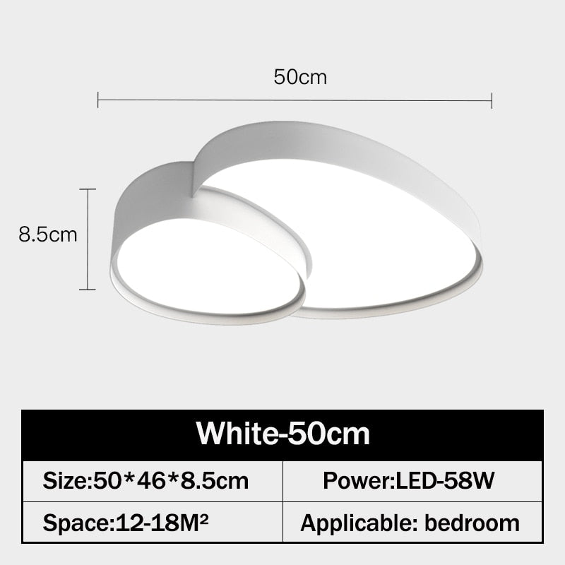  Minimalist Acrylic Black White Lustre Ceiling Lights Fixture