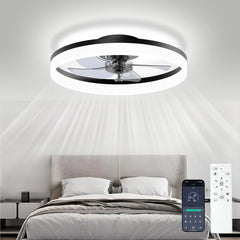 Simple LED Ceiling Fan Light Remote Control with Infinite Dimming 6 Levels of Wind Speed Living Room Bedroom chandelier fan Golden Atelier 1