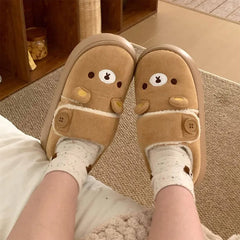 Cartoon Bear Cozy House Slippers