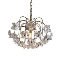 Chandelier with floral design on a white background