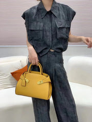 Structured Top Handle Satchel Bag
