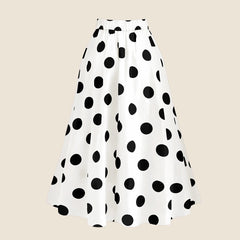 Bow Detail Polka Dot Tankini Swimsuit with Skirt