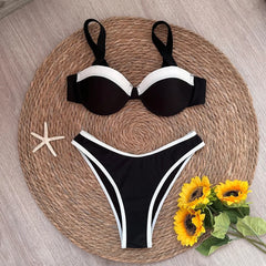 One-Piece Monokini with Contrast Trim