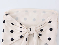 Polka Dot Tube Top and Wide Leg Pants Set