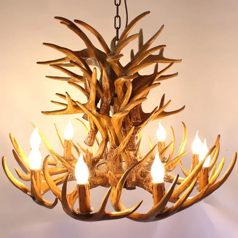 Antler Resin Modern Chandelier For Living Room