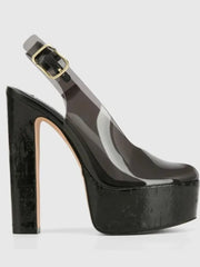 Platform Cork Heel Slingbacks