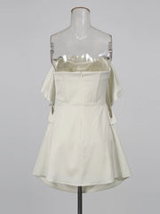 Draped Strapless Mini Corset Dress
