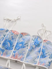 Floral Print Cutout Maxi Set