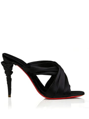 Satin Wrap Lace-Up Heels