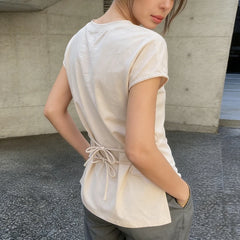 Cross Wrapped Split Front Top