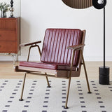 Nordic Handrest Tufted Metal Chair