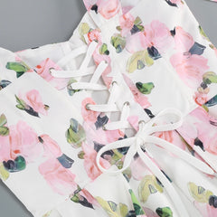 Floral Print Off-Shoulder Midi Dress