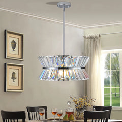  5-Lights Round Crystal Chandelier E12 Light Fixture.