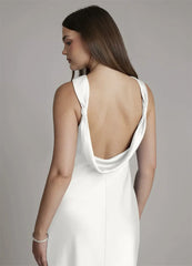 Halter Neck Sleeveless Satin Maxi Dress