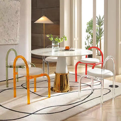 Modern Acrylic Backrest Dining Chairs