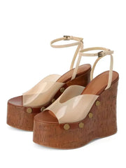 Lace Up Wedge Sandals