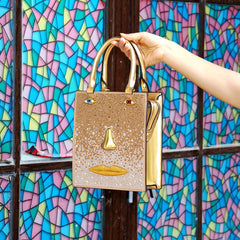 Sculptural Face Embellished Bag