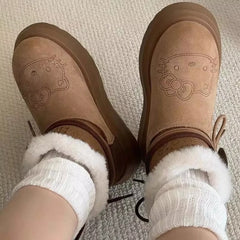 Hello Kitty Plush Lined Warm Winter Boots