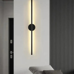 Led Long Wall Lamp Nordic Minimalist Bedside Indoor Wall Light Golden Atelier