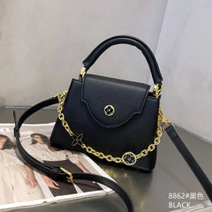 Structured Chain Embellished Bag