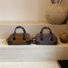 Top-Handle Small PU Leather Handbags