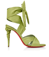 Satin Wrap Lace-Up Heels