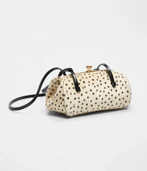 Polka Dot Fur Shoulder Bag