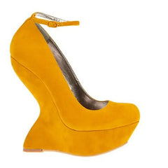 Sculpted Wedge Heel Pumps