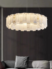 Round Marble Dimmable LED Pendant Light