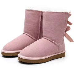 Warm Plush Bow Snow Boots