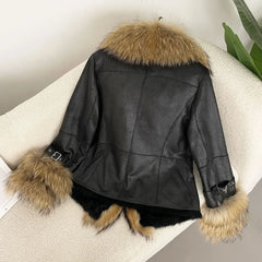 Fur Collar Shearling Jacket