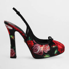 Butterfly Knot Satin Pleated Platform Pumps