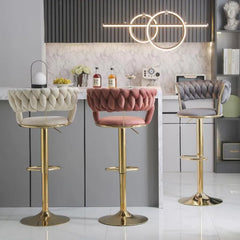 Adjustable Modern Bar Stools Comfortable High Chair. Golden Atelier 1