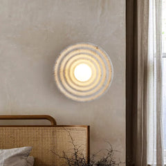 Nordic Interior Decor Wall Resin Light for Living Room Aisel Corridor Bedroom Lamp Bathroom Home Fixture Round Decorative Lamp Golden Atelier