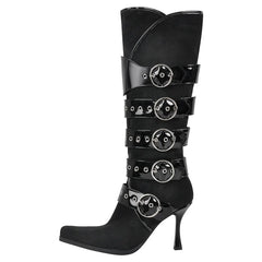 Leopard Print Lace Up Knee High Boots