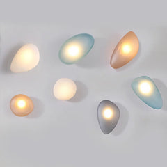 Color Glass LED Wall Lamp Bedside Sconce Lighting